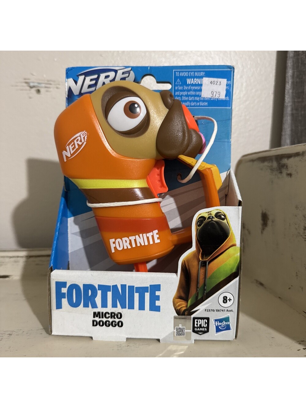 NERF Fortnite Mirco Doggo Dart Gun Microshots Blaster Hasbro Epic Games Pug New